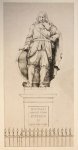 Unknown engraver - [Lithography 19th century, Monument to Michiel de Ruyter (1607-1676) in Vlissingen, 1 p.