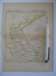  - Oudtijds grensgekleurde lithografie van Gemeente 'T ZANDT, Groningen 1869.
