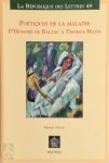 Marion Geiger 288663 - Poetiques de la maladie d'Honore de Balzac a Thomas Mann