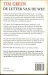 Green, Tim. Vertaling  Gerard Grasman  .. Omslagontwerp Hesseling Design Ede - De letter van de wet