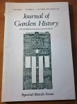  - Journal of Garden History; an international Quarterly. Volume 1 number 4 october-december 1981: Special Dutch Issue