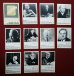  - sowjetische schriftsteller	[32 losse kaarten in 3 kartonnen mapjes]