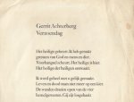 ACHTERBERG, Gerrit - Verzoendag. (Rijmprent).
