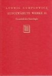 Gumplowicz, Ludwig. - Grundriß der Soziologie.