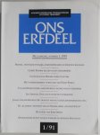 Deleu Jozef, Niessen Frits - Ons erfdeel Algemeen-Nederlands Tweemaandelijks Cultureel tijdschrift compleet 1991 34e jaargang 1 t/m 5