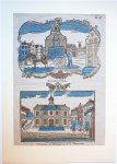  - Centsprent: Het Stadhuis te Delft / Het Koninklijk Paleis te Amsterdam, No. 47.