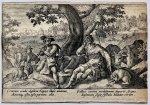 Passe, Crispijn van de (1589-1637) - Antique Engraving 1612 - Mercury lulling Argus to Sleep - C. Van de Passe, published 1602-1612, 1 p.