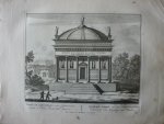 Schenck, Petrus [Pieter Schenk] - Eendragts-tempel op den Kapitolynschen heuvel bij den zegeboog van Severus 62. Originele kopergravure.