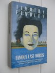 Findley, Timothy - Famous last words.