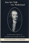 Capellen tot den Pol, Joan Derk van der - Aan het volk van Nederland / het democratisch manifest van Joan Derk van der Capellen tot den Pol 1781