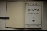  - Purcell  : 40 Songs for voice and piano  4 delen