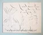  - [Nieuwjaarswensch, Nieuwe Jaars Wens / New Year Wishes 1776] Jantje Jansz. Calligraphic wish card, dated 1776.