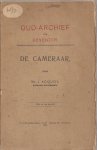Acquoy, Mr. J - Oud-Archief van Deventer. - De Cameraar.
