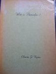Charles J. Rijan - "Wat is Theosofie? "
