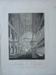 Kate, H.G. Ten       Hoogkamer, W.H. - De Groote Zaal van het Koninglijk Paleis - Vue d'Amsterdam N° 57 Originele ets