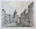 Lokhorst, Jan van (1837-after 1890). - The Wittevrouwenpoort Utrecht The Netherlands, seen from the city, on foot a few passers-by on the sidewalk.