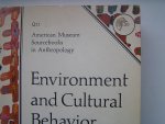 Vayda, Andrew P.  editor - Environment and Cultural Behavior. Ecological Studie in Cultural Anthropology