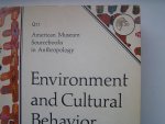 Vayda, Andrew P.  editor - Environment and Cultural Behavior. Ecological Studie in Cultural Anthropology