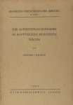 Thausing, Gertrud. - Der Auferstehungsgedanke in Ägyptischen religiösen Texten.
