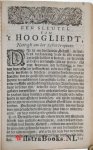 Durham, Jacobus (James) - De sleutel of verklaaring van 't Hoogliedt Salomons / Vertaelt door Jacobus Koelman. Hier zijn bygevoegt ettelijke gezangen des O. Test. op zang-maat gestelt door David Montanus