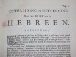 Philippus van Limborch - Uitbreiding en uitlegging over den Brief aan de Hebreen