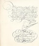 (COLLECTIE R.M. NIJHOFF). OUWEJAN Kzn, R.J. - Gecalligrafeerde brief aan de verzamelaar R.M. Nijhoff te Wijk bij Duurstede.