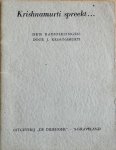 Krishnamurti, J. - KRISHNAMURTI SPREEKT  ...  drie radiolezingen.
