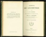 LEGENDRE, Adrien Marie. - Éléments de Géométrie ... avec additions et modifications, par M.A. Blanchet. Troisième édition.