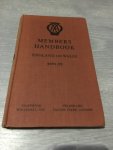  - Members Handbook England and Wales 1951-1952