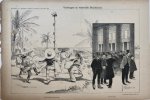 Braakensiek, Johan (1858-1940) - [Original lithograph/lithografie by Johan Braakensiek] Verheugde en bedroefde Brazilianen, 24 November 1889, 1 pp.