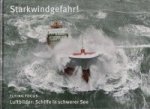 IJsseling, H - Starkwindgefahr Luftbilder, Schiffe in schwerer See