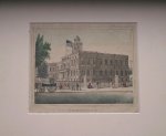antique print (prent) - City-Hall (Das Rathaus) in New-York. Original antique print.