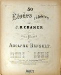 Cramer, J.B.: - 50 Études célèbres de J.B. Cramer pour deux Pianos par Adolphe Henselt. Livr. I + III