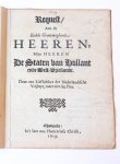  - Pamphlet. Request, aen de eedele grootmoghende heeren, mijn heeren De Staten van Hollant ende West-Vrieslandt, 1619, 8 pp.