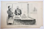 Braakensiek, Johan (1858-1940) - [Original lithograph/lithografie by Johan Braakensiek] Het resultaat der Vredes-conferentie, 16 September 1900, 1 pp.