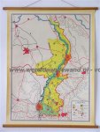 Bakker, W. en Rusch, H. - Schoolkaart / wandkaart van Limburg