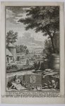 Jan Caspar Philips (1680/1700-1775) - [Antique title page, 1746] River landscape with a farm, published 1746, 1 p.