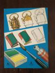  - Kleur- en tekenboek met voorop fluitketels, boeken en verfmateriaal  No. 4719D