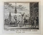 Simon Fokke (1712-1784) - [Antique print, etching] 's Lands Advokaat, Joan van Oldenbarneveld, onthalsd, in 't jaar 1618/Johan van Oldenbarnevelt onthoofd.