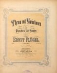Flügel, Ernst: - Thema mit Variationen für Pianoforte zu 4 Händen. Op. 20