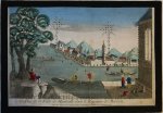  - [Antique print, handcolored etching] Vue de la Ville de Mantralle dans le Royaume de Maroch, published ca. 1750.