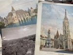  - Three views of the city of Budapest. Matias Kirche, Historischer Pavilion, Panorama von Blocksberg.
