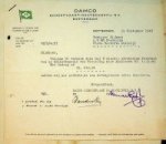 DAMCO - Brief DAMCO Scheepvaart Maatschappij 1948 DAMCO - Brief DAMCO Scheepvaart Maatschappij 1948