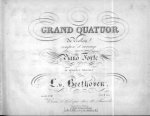 Beethoven, Ludwig van: - [Op. 59. Arr.] Grand Quatuor de violon. Composé et arrangé pour le piano forte à quatre mains par L. van Beethoven. Op. 59. No. I-III [Numerierung teils handschriftlich]