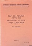 Gilbert, Will G. - Eén en ander over de negroide muziek van Suriname