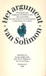 Whitlau, W.A.C. en Praag, drs. H. van - Het argument van Solimon. Opstellen over het gevaarlijke boek