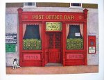 MORITZ, Klaus. - Post Office Bar. Original coloured lithograph.