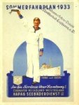 HAPAG - Sommerfahrplan 1933 HAPAG Seebaderdienst Cuxhaven-Helgoland-Westerland