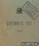 Diverse auteurs - Diplomatic list 1958. Diplomatic missions in Ethiopia. Including a list of Consular Representations and Specialised Agencies of the United Nations