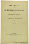 (Collectif) (Ministère des Affaires Etrangères) - Documents relatifs à la répression de la traité des esclaves publiés en exécution des articles LXXXI et suivants de l'Acte Général de (la Conférence de)  Bruxelles, 1897